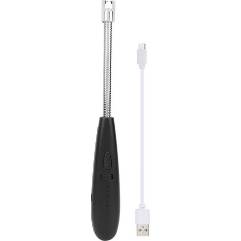 Allume-gaz USB rechargeable métal mat noir pour camping et plein air (1/5)