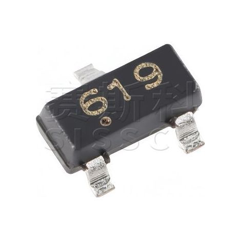 CJ Changdian FMMT619, transistor NPN 619 SOT-23 sérigraphié, transistor à montage en surface 50V/2A, puce de composant électronique, composant électronique, 5 unités, emballé et expédié.