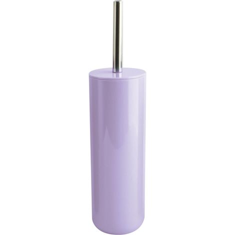 Brosse WC Porte-Balai Toilette Pot à Balai Ensemble WC à Poser en Polystyrène Balayette avec Manche en Acier Inoxydable Lavande (1/3)
