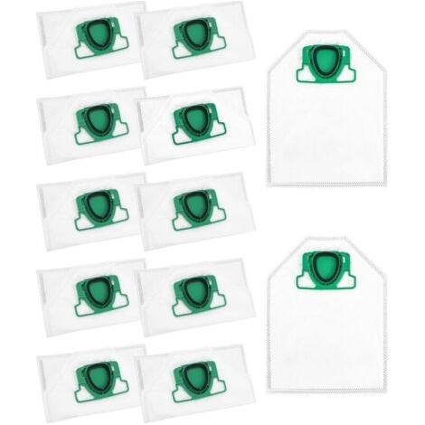 12 Kit Sacs d'aspirateur compatible avec Vorwerk Kobold VK200 FP200, Accessoires Sacs à Poussière Rechange pour VK 200 FP 200 (1/5)