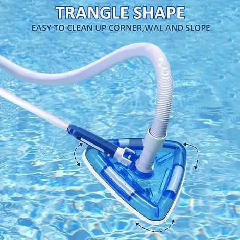 Tête d'aspirateur triangulaire pour piscine  Brosse de piscine de haute qualité, compatible avec divers manches télescopiques  Maniabilité flexible pour des résultats de nettoyage optimaux (1/5)