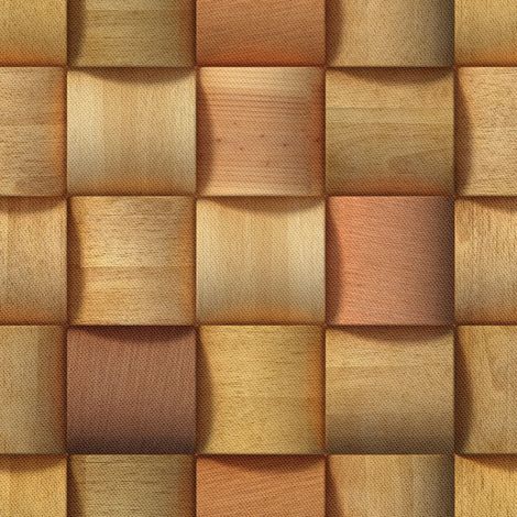 Outdoor dekostoffe oxford - Motiv 3D-Holzgeflecht (1/5)