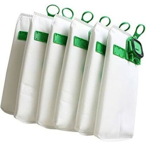 set of 6 high-efficiency vacuum cleaner bags, suitable for Vorwerk VK140, VK150, FP140 and Kobold vacuum cleaners. (1/5)