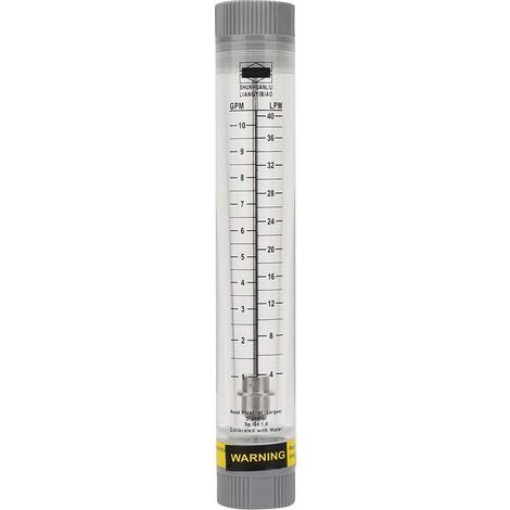 LZM-20G 1-10 GPM Durchflussmesser für Wasser, Acrylrohr, G3/4 Zoll Innengewinde (1/5)