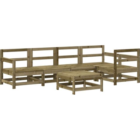 Maison Exclusive - 6-tlg. Garten-Lounge-Set Imprägniertes Kiefern