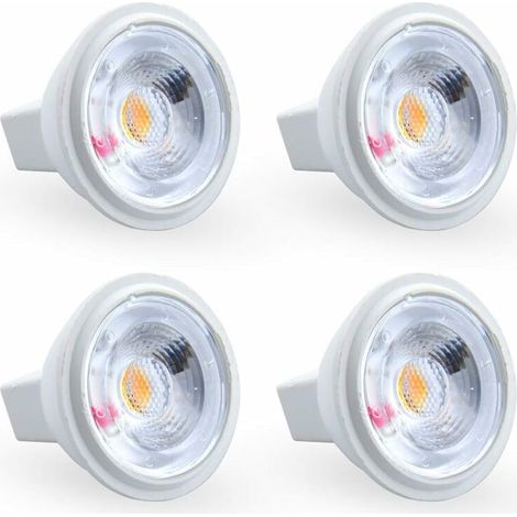 3W MR11 GU4 Ampoule LED Blanc Chaud 3000K AC/DC 12V Equivaut à l’Ampoule Halogène 35W Parfait pour maison, bureau, magasin, supermarché, bars, café, exposition, hôtel, restaurant, etc (4pcs) [Classe é