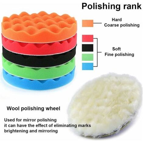 FOREHILL Zhitong 3-7 pouces disque de polissage de voiture polissage 3 pouces polissage ensemble de 9 pièces (1/4)