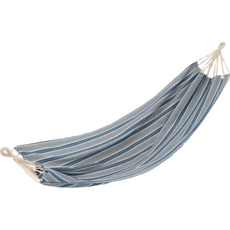 Hamac en Tissu "Rayures" 200cm Bleu (1/5)