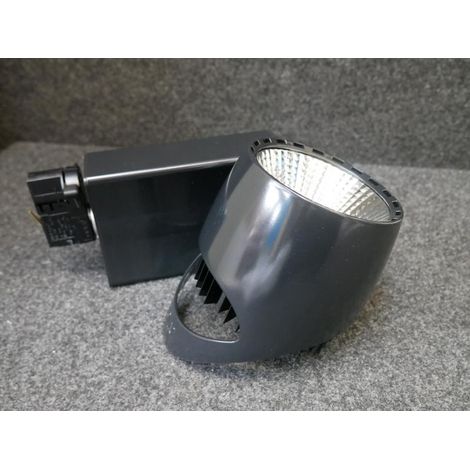 Projecteur LED noir orientable pour rail 3 allumages 188x164x260mm 40W 4000K 4000lm 40-80° alim 230V Ikar 023 ARIC (1/2)