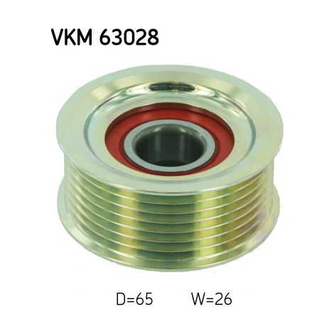 Poulie renvoi/transmission, courroie trapézoïdale à nervures SKF VKM 63028 HONDA