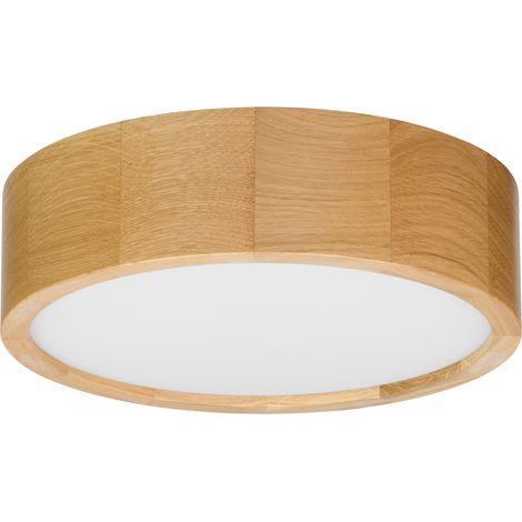L谩mpara de techo de madera LEJA Plafond 275 ROBLE para sal贸n cocina ba帽o ESTILO (1/5)