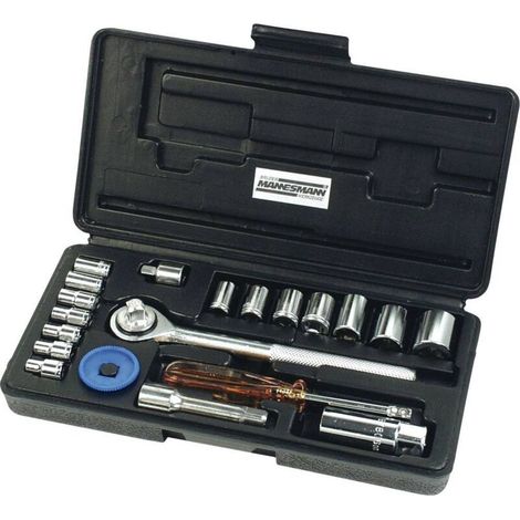 Jeu de clés à douille métrique 1/4" (6.3 mm), 3/8" (10 mm) 20 pièces M 206 (1/2)