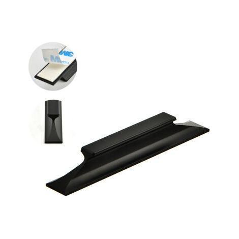 2 pièces poignée de porte coulissante auto-adhésif Poignée de grange alliage d'aluminium Poignées pour placards d'armoire Tirer noir Bouton de Meuble Poignet Pas de poinçonnage (Length 120mm) (1/5)