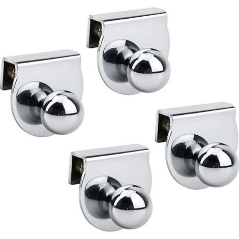 Juego de 4 tiradores para puertas de cristal, sin necesidad de taladrar, para vitrinas, muebles, vitrinas.