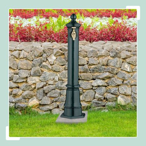 Antiker metall gartenbrunnen mit wasserhahn 80 cm