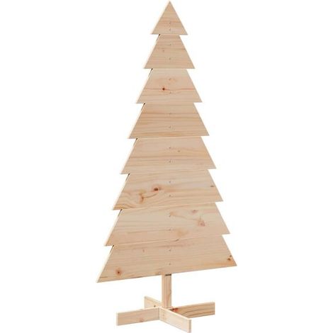 Sapin de Noël décoratif en bois, 150 cm de long, en pin massif. (1/5)