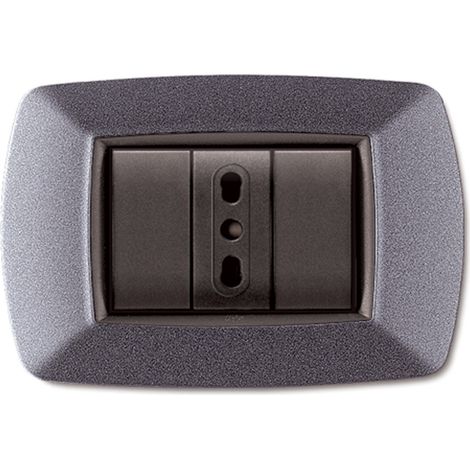 10 x PLACCA LIFE LIVING PLAST GRIGIO CHIARO VULCAN 3P (1/2)
