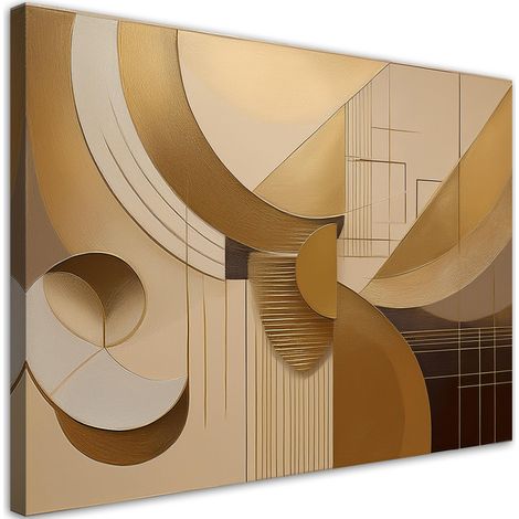 Quadro su tela, Astrazione geometrica beige - 120x80 (1/5)