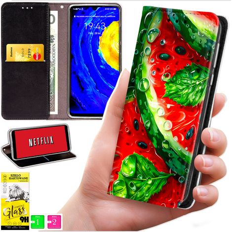 Custodia a portafoglio per Oppo A40 / A40m / A60 5G - cover bluemoon con stampa + vetro 9H (1/5)