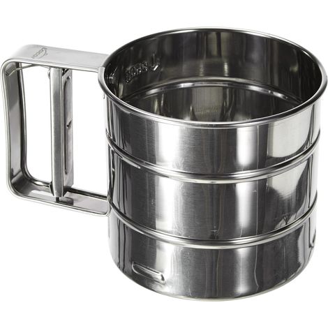 Setaccio in acciaio inox 18% Cr, colore argento.