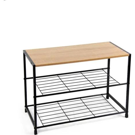 Porta scarpe in metallo 3 ripiani cm 63x30x43h
