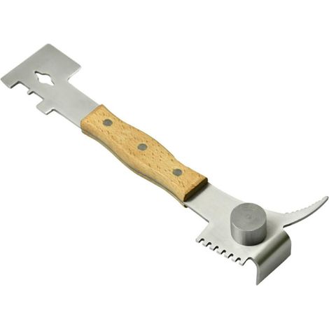 Couteau Multifonction de Ruche en Acier Inoxydable 27 Cm  Poignée en Bois, Outil de Grattage pour Miel et Cellules, Fournitures Apicoles Robustes (1/5)