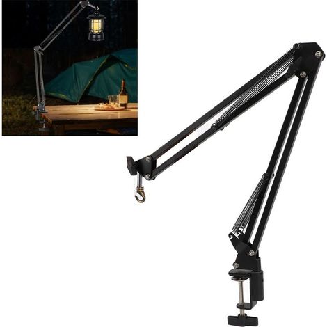 Support de lanterne de camping pliable à angle réglable, poteau de suspension portable en alliage d'aluminium pour lampe de pique-nique en extérieur et en intérieur,DUBUNS (1/4)