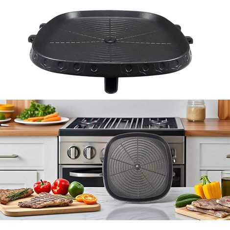 Poêle à griller carrée style coréen surface revêtue de Maifan pour l'intérieur et l'extérieur (1/3)