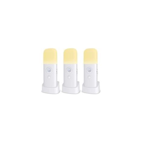 Nachtlicht für Kinder, Bewegungsmelder-Lampe, einstellbare Helligkeit, tragbar, wiederaufladbar, für Schlafzimmer, Kinderzimmer und Wohnzimmer (3er-Pack) (1/3)