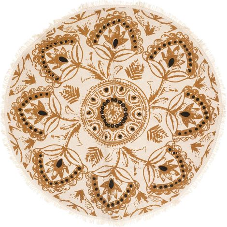 Tapis décoratif en Coton Imprimé D 90 cm - Atmosphera (1/5)