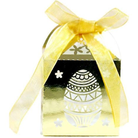 50 boîtes à dragées lapin de Pâques, boîtes à dragées avec rubans, coffrets cadeaux chocolatés pour mariage, baby shower, enterrement de vie de jeune fille, anniversaire (1/5)