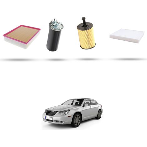 Kit tagliando 4 filtri compatibile con Chrysler Sebring 2.0 103kw dal 2007 (1/5)