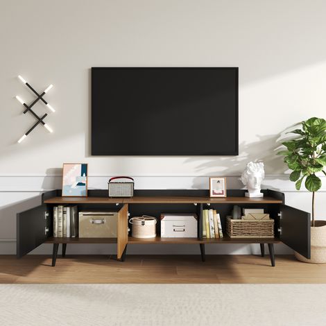 Mueble TV salón de tres puertas con borde elevado HAVRYA (1/5)
