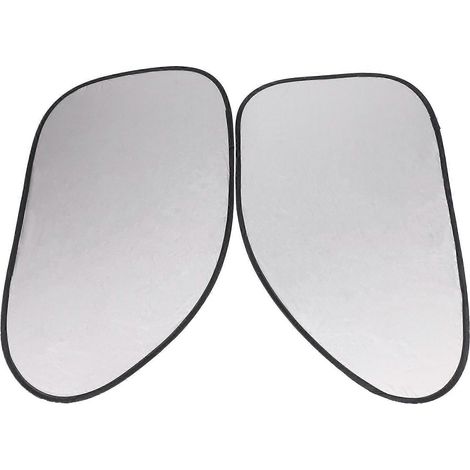 Set mit 2 Sonnenschutzblenden für die Seitenscheiben von Autos, schwarz und silber (1/5)