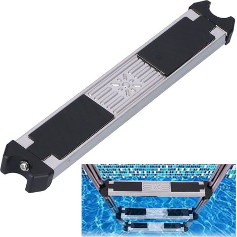 Marchepied Anti-dérapant pour Escalier de Piscine - Stainless Steel & ABS - 49x7,5cm - Accessoire de Remplacement (1/5)
