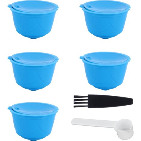 Capsules de Café - Rechargeables pour Machine à Café Dolce Gusto - En PP Alimentaire et Acier Inoxydable 304 - Bleu - Lot de 1 (1/5)