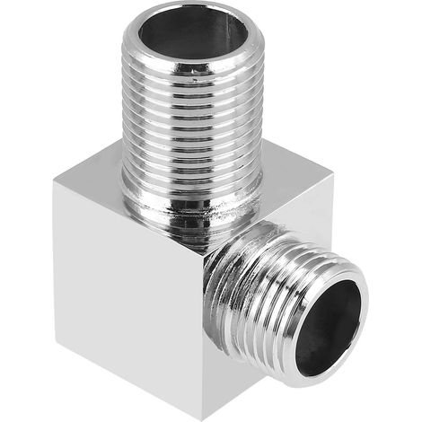 Square Brass Shower Head Outlet Elbow with Chrome Finish (1/5)