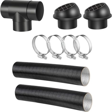 60mm Diameter Air Duct Hose, Car Heater Hose, T-Piece Hot Air Outlet Vent Kit, Diesel Heater Replacement Accessories
