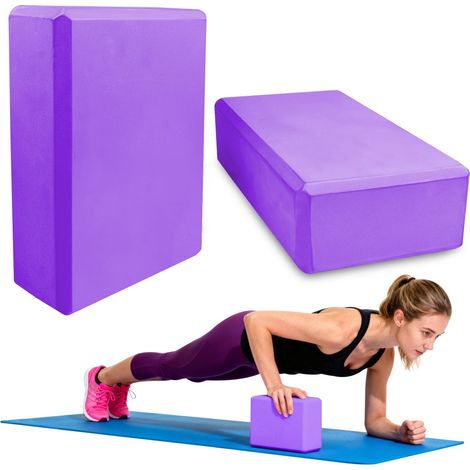 Yoga Blocks 2 Pack Non Slip EVA Foam Yoga Blocks for Adults Yoga Pilates Meditation (1/5)