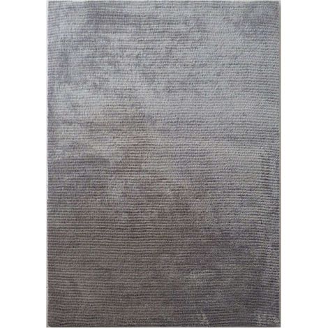 Tapis shaggy extra doux gris 133x190 – Polyester – Idéal pour salon et chambre – Toucher agréable et coloris lumineux – Thedecofactory (1/3)