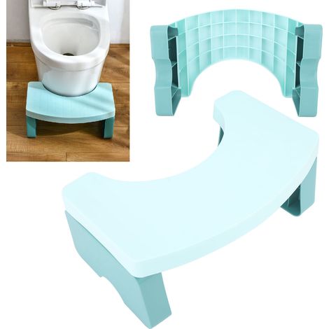 Tabouret de toilette domestique, tabouret de toilette à la turque, tabouret de salle de bain, repose-pieds pour adulte, tabouret de toilette épais, repose-pieds, tabouret de toilette vert (1/5)