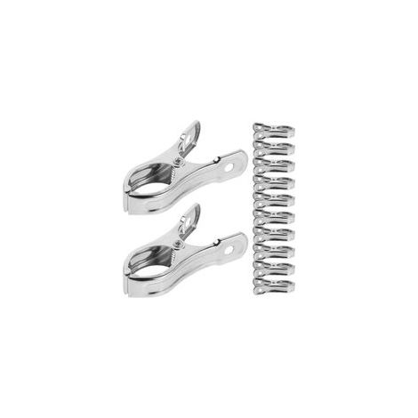 Pinces pour Bâche de Serrage en Acier Inoxydable 5.5 Cm Renforcées Lot de 10 Clips Robustes Anti-vent pour Fixation Film de Serrage et Filet de Jardin Accessoires Solide et