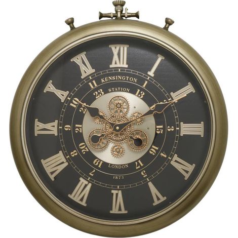 Horloge Murale Gousset "Fran" 61cm Noir (1/5)