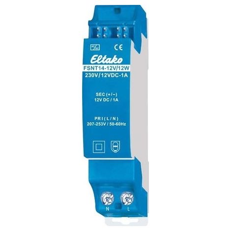 Eltako FSNT14-12V 12W Alimentación conmutada negra