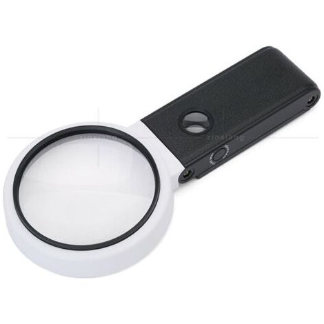Grande loupe 4.35in 3.5X 25X avec lumière et Support, loupe Lumineuse LED Portable Debout, loupe de Lecture Pliante avec pour Les Seniors Lire, Point de Croix, Carte, Bijoux (1/4)
