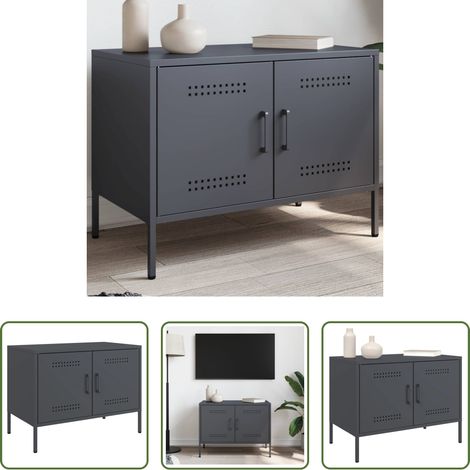 Stahl - TV-Schrank Anthrazit 68x39x50,5 cm Stahl (1/5)