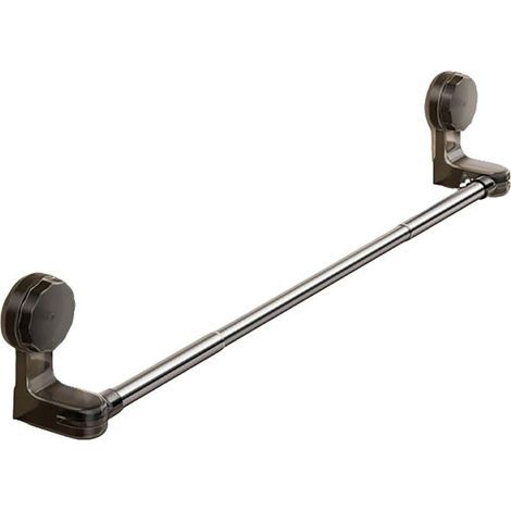 Extendable suction cup towel rail, [extends from 30 to 60 cm], (black)High quality enhances quality of life. (1/5)