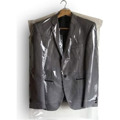 30 pièces Couverture anti-poussière de vêtements peut être accroché pochette étanche à la poussière transparente 90 cm x 60 cm