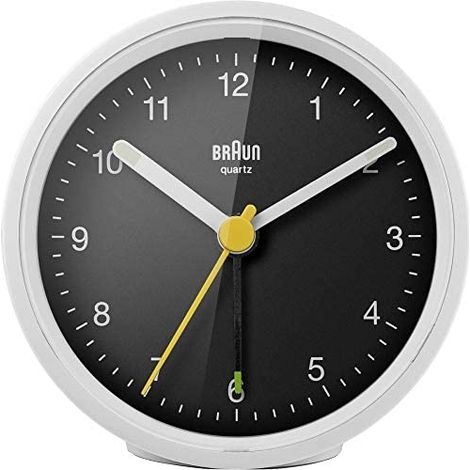Braun BC12WB Reloj despertador analógico Negro, Blanco (1/4)