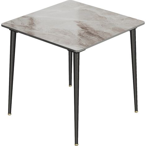 Table à manger, design moderne minimaliste, matériaux durables, Gris Brillant (1/2)